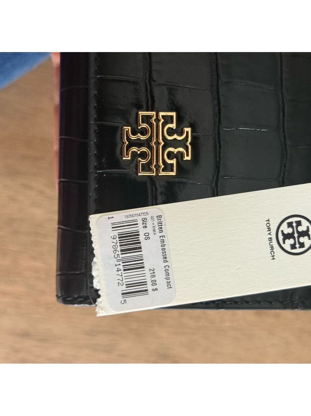 1018$+!! New Tory Burch Britten Black Leather Satchel & Matching Bifold Wallet - Picture 12 of 17